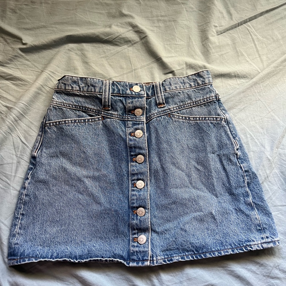 Madewell Blue Denim Mini Skirt